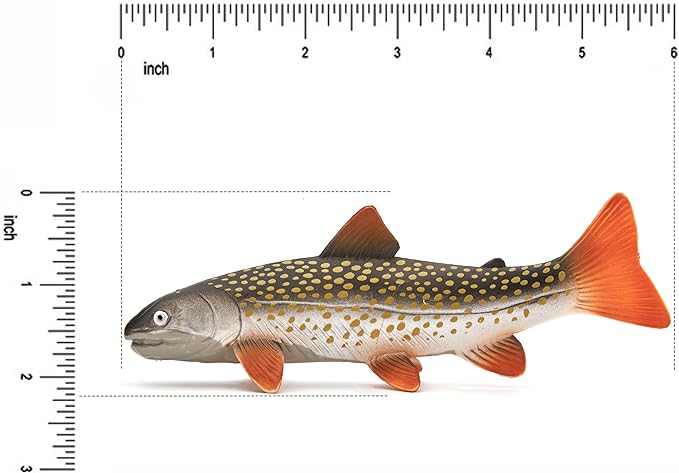 Willkos Sea Life Trout Action Figure,Trout Fish Model Toy 