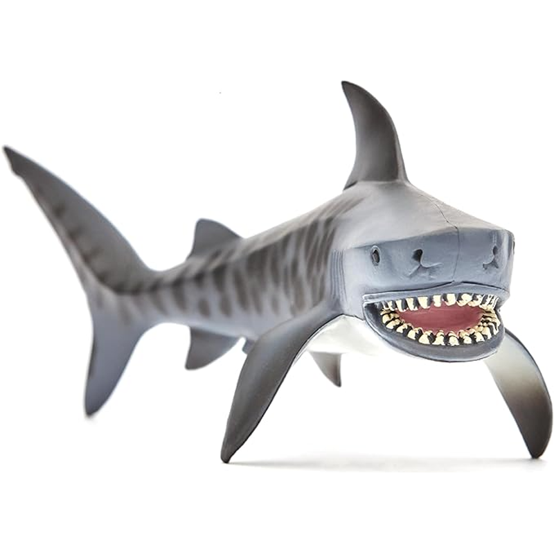 Willkos Tiger Shark Toy, Realistic Ocean Animal Blue Shark Figure