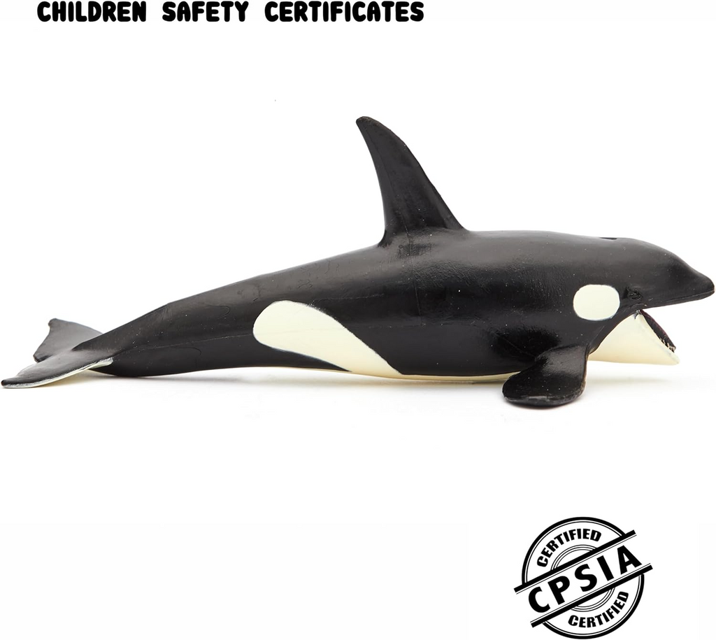 Willkos Sea Life Baby Orca Whale Toy,